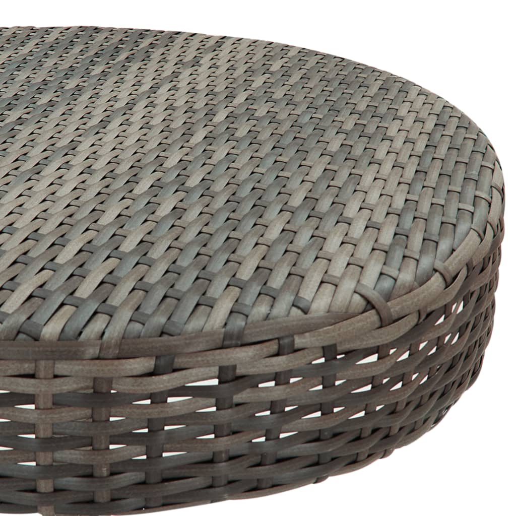 Ensemble de bar de jardin 3 pcs et coussins gris résine tressée