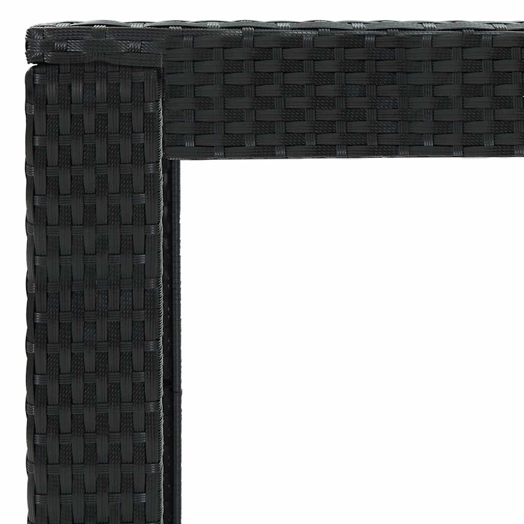 Ensemble de bar de jardin 5 pcs avec coussins noir poly rotin