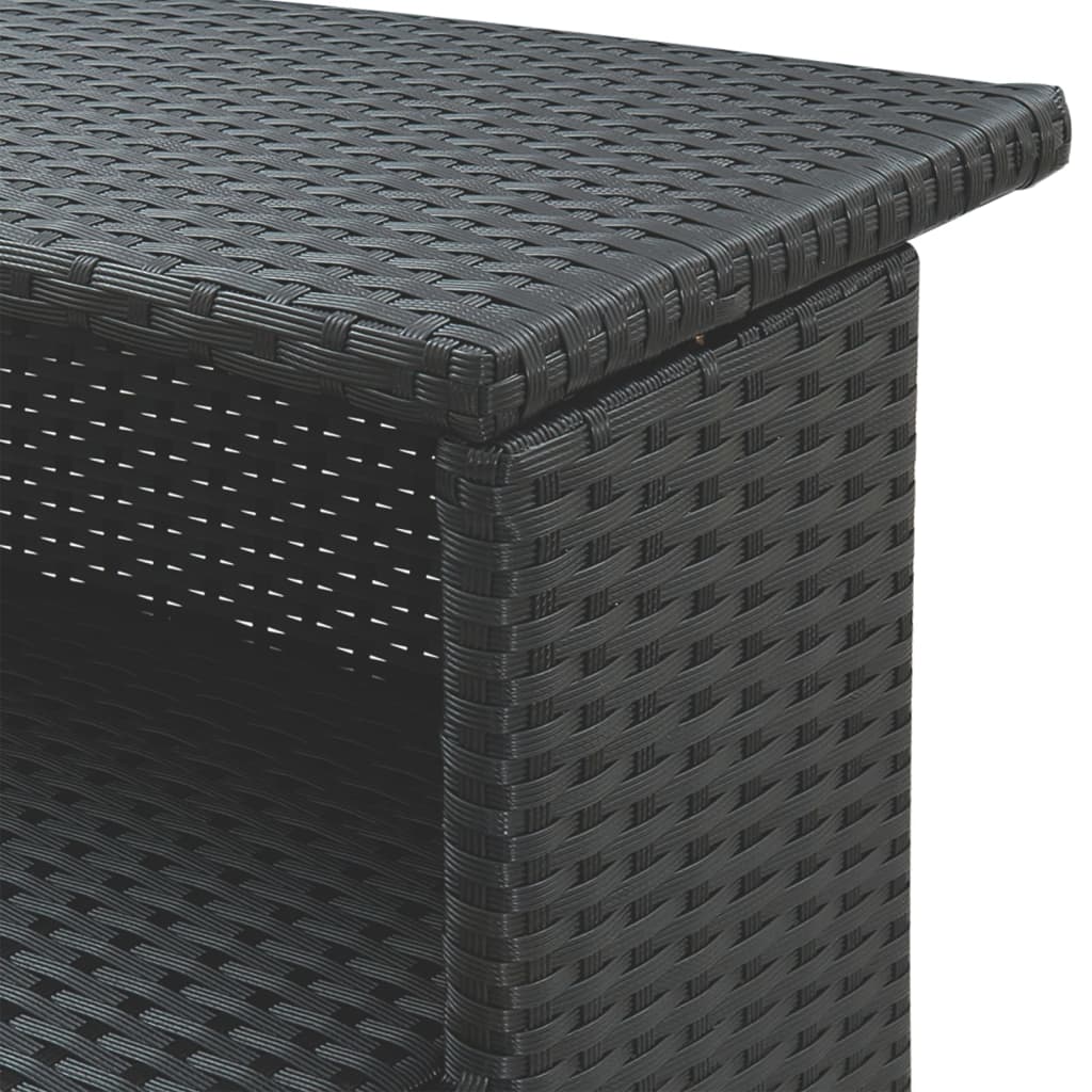 Ensemble de bar de jardin 5 pcs avec coussins noir poly rotin