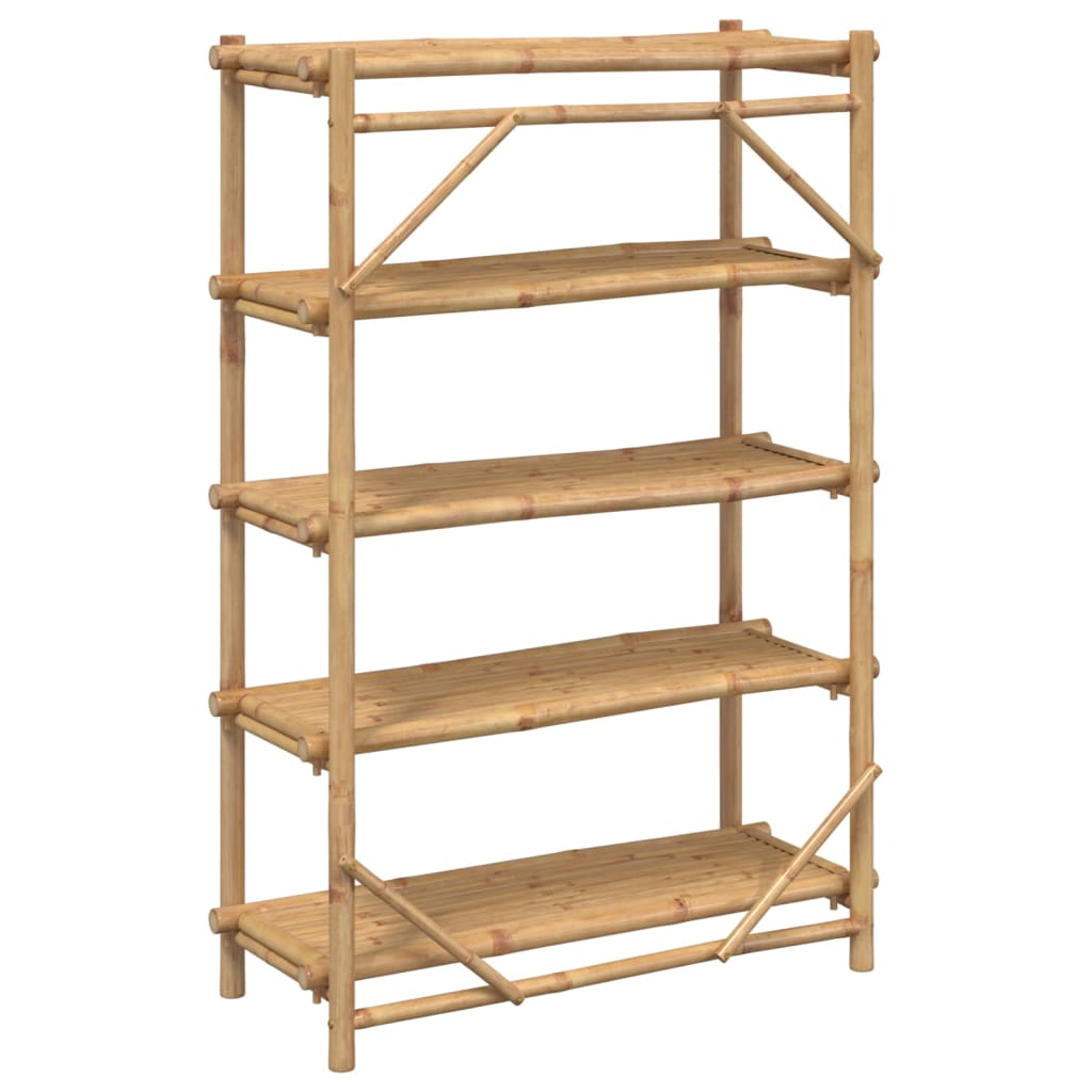 Étagère à 5 niveaux 100x40x150 cm bambou - XIOS