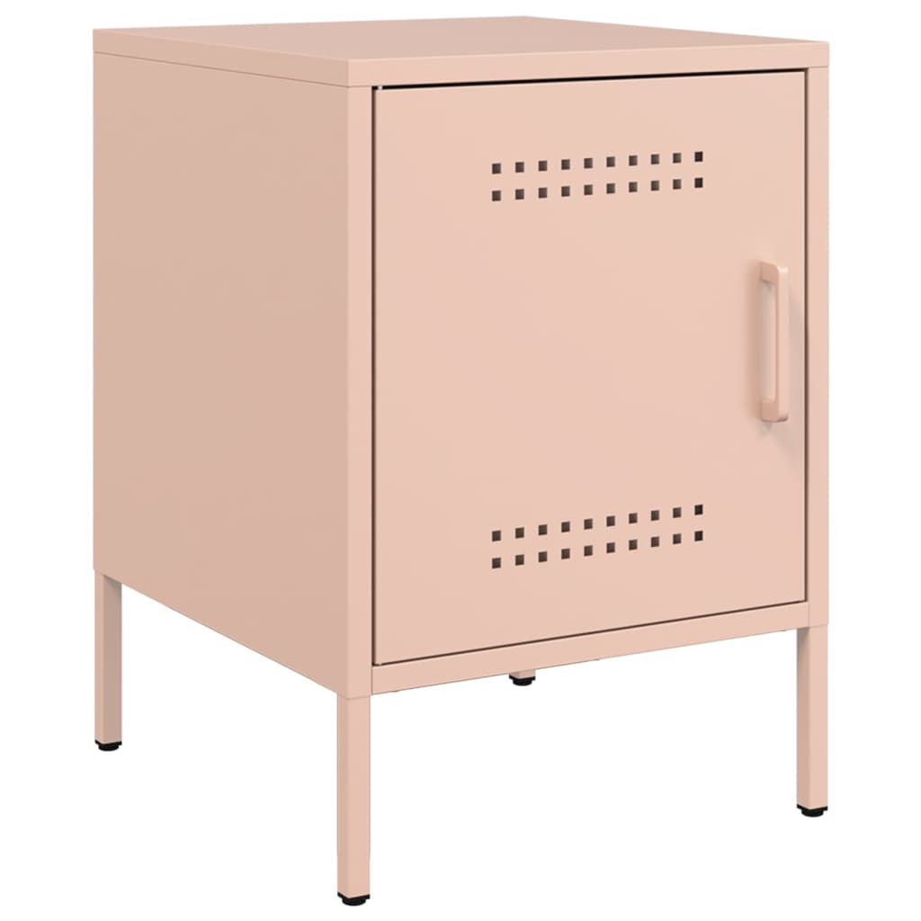 Tables de chevet 2 pcs rose 36x39x50,5 cm acier - XIOS