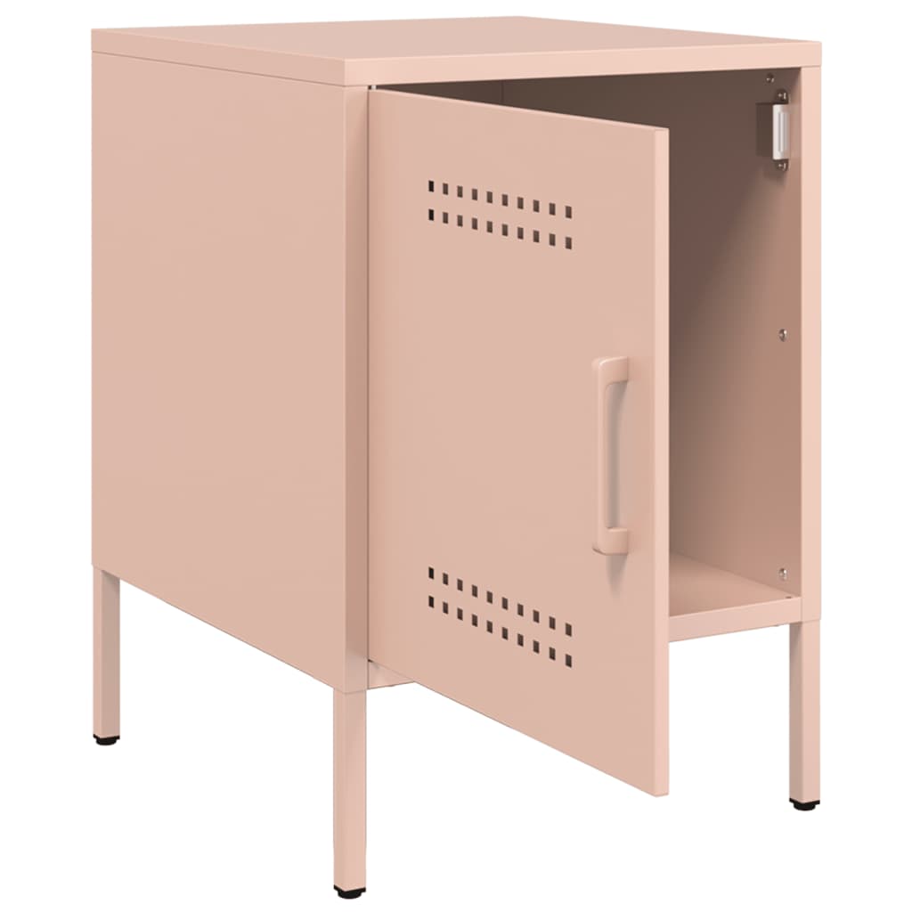 Tables de chevet 2 pcs rose 36x39x50,5 cm acier - XIOS