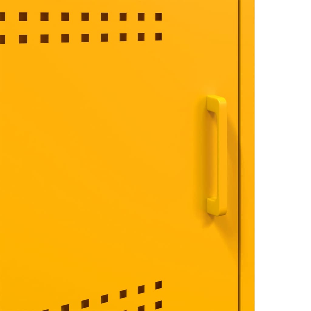 Table de chevet jaune moutarde 36x39x50,5 cm acier - XIOS