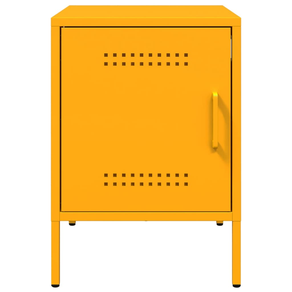 Table de chevet jaune moutarde 36x39x50,5 cm acier - XIOS
