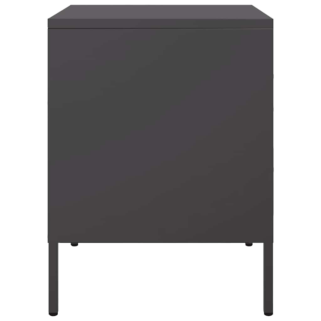 Table de chevet noir 36x39x50,5 cm acier - XIOS