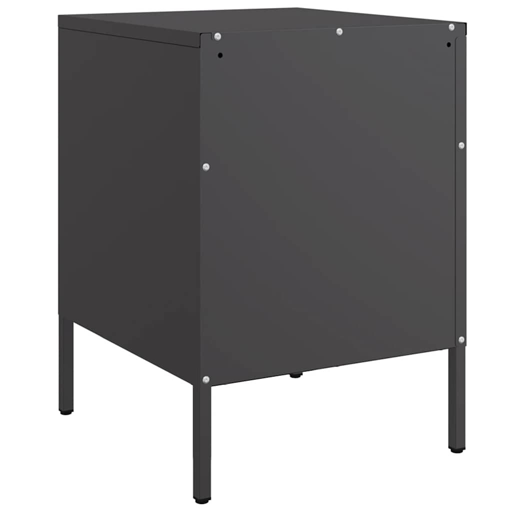 Table de chevet noir 36x39x50,5 cm acier - XIOS