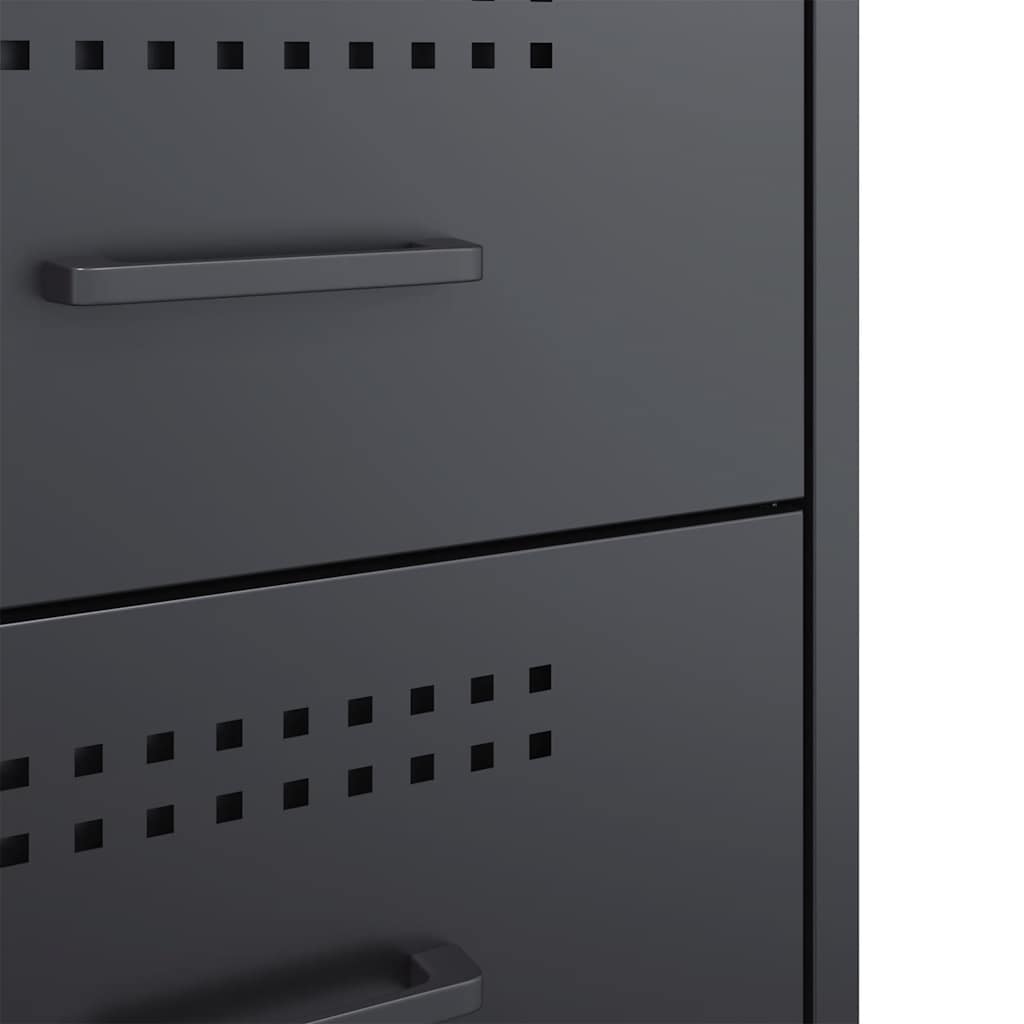 Tables de chevet 2 pcs anthracite 36x39x50,5 cm acier - XIOS