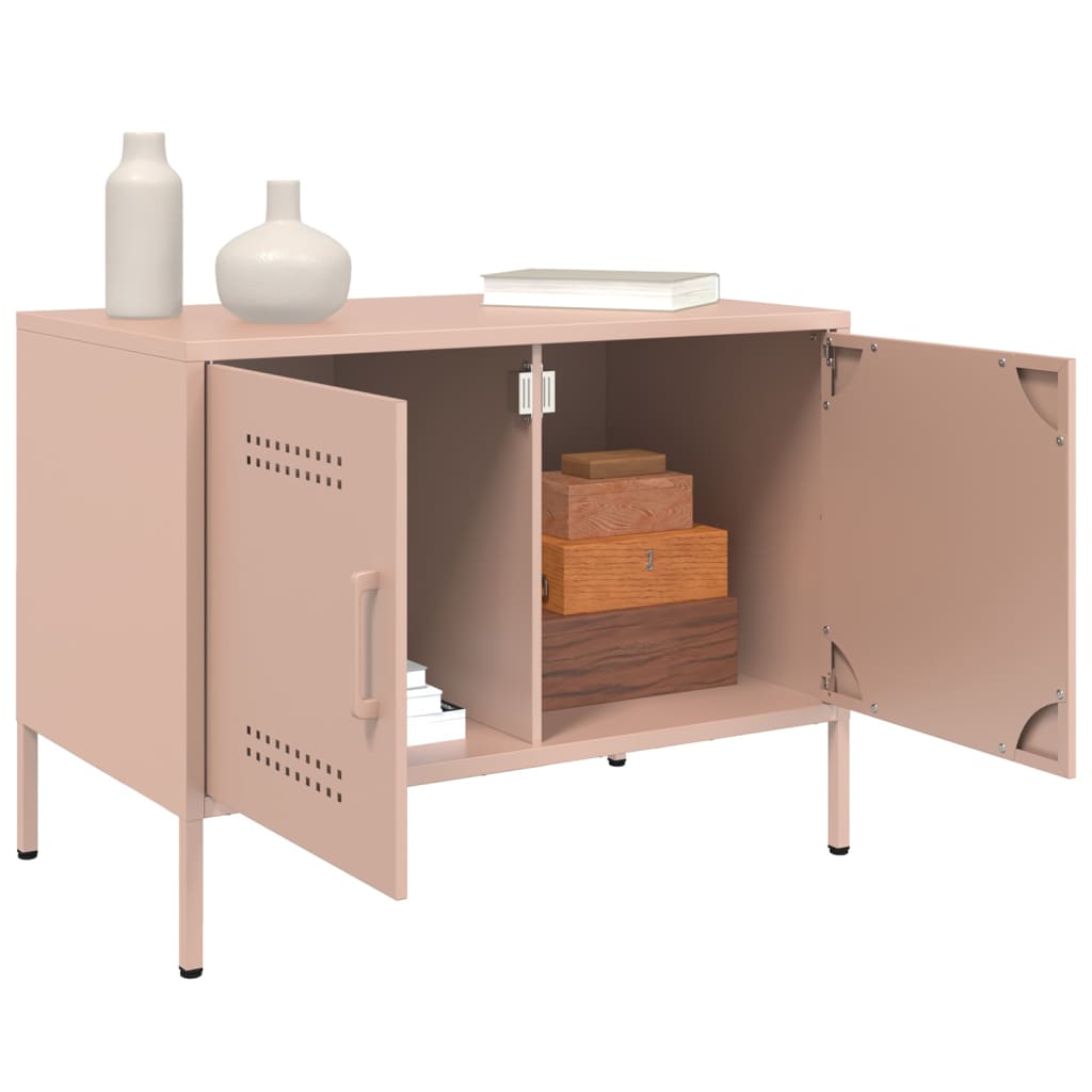 Meubles TV 2 pcs rose 68x39x50,5 cm acier - XIOS