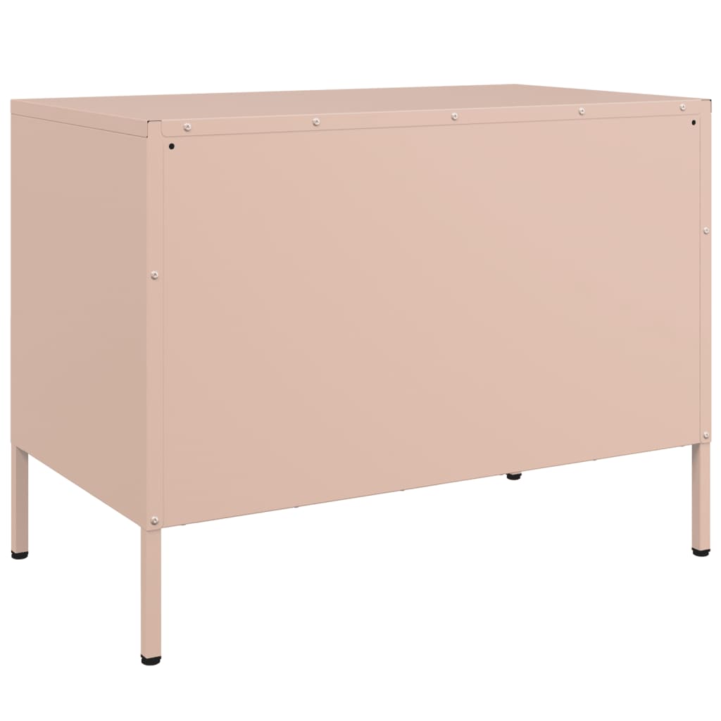 Meubles TV 2 pcs rose 68x39x50,5 cm acier - XIOS