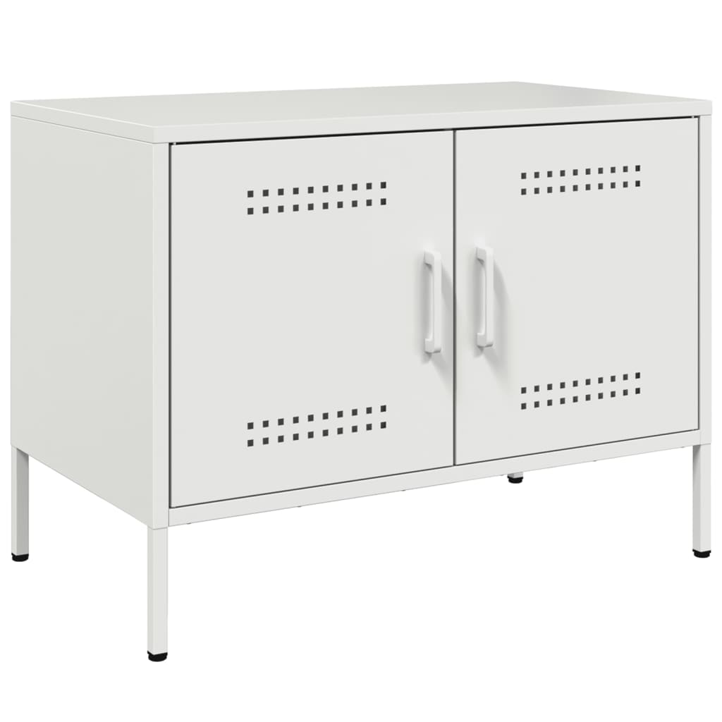 Meuble TV blanc 68x39x50,5 cm acier - XIOS