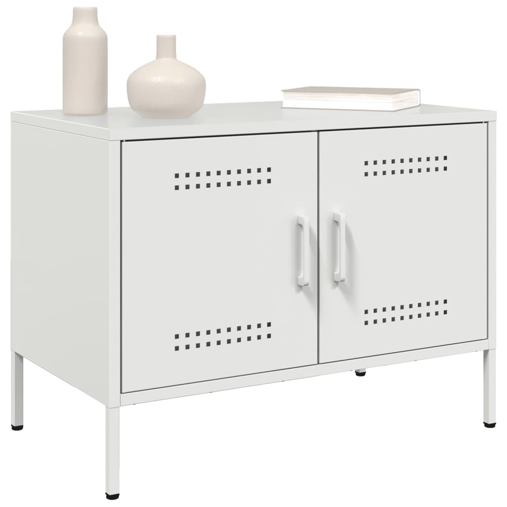 Meuble TV blanc 68x39x50,5 cm acier - XIOS