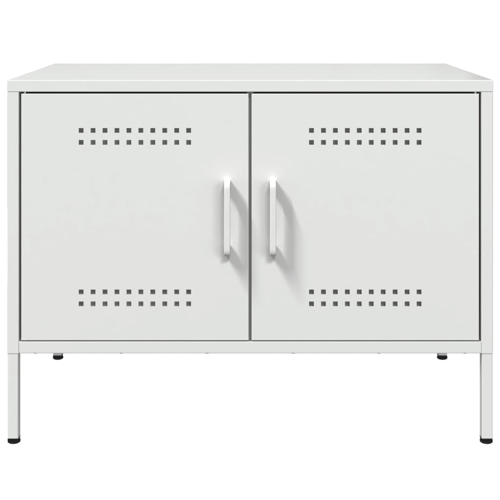 Meuble TV blanc 68x39x50,5 cm acier - XIOS