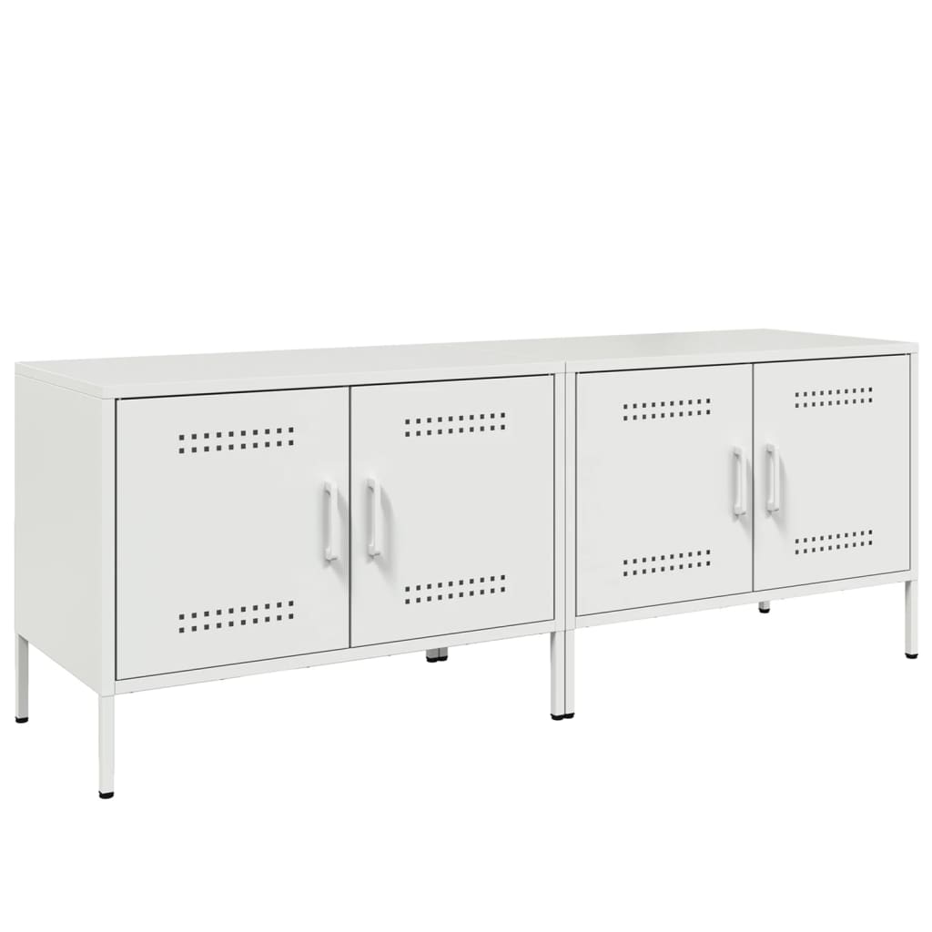 Meubles TV 2 pcs blanc 68x39x50,5 cm acier - XIOS