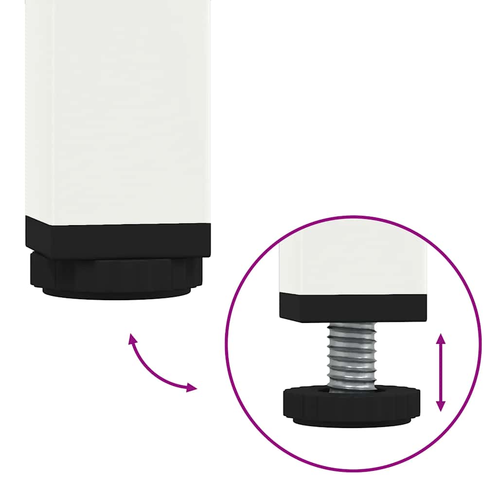 Meuble TV blanc 100,5x39x50,5 cm acier - XIOS