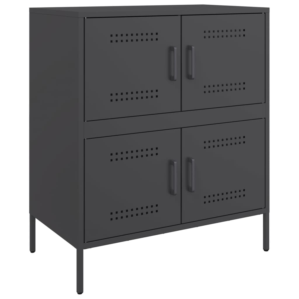 Buffet noir 68x39x79 cm acier - XIOS