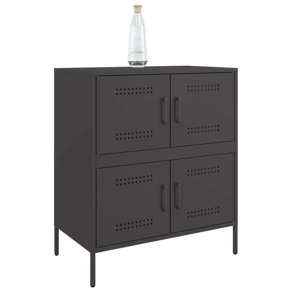 Buffet noir 68x39x79 cm acier - XIOS