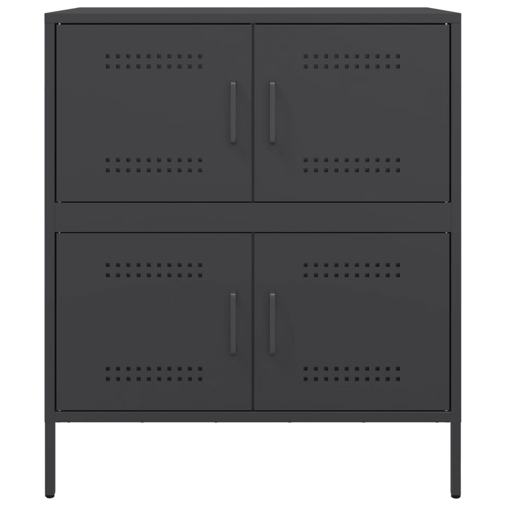 Buffet noir 68x39x79 cm acier - XIOS