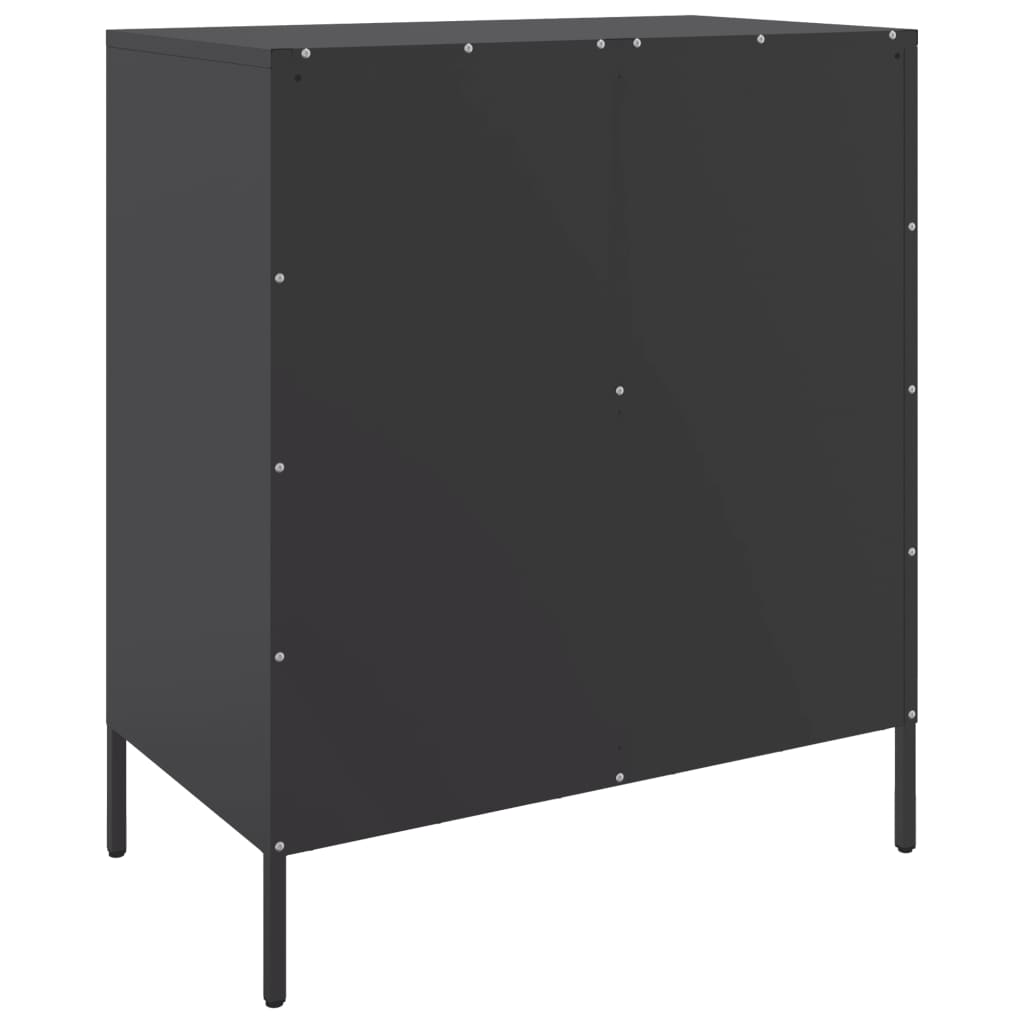 Buffet noir 68x39x79 cm acier - XIOS