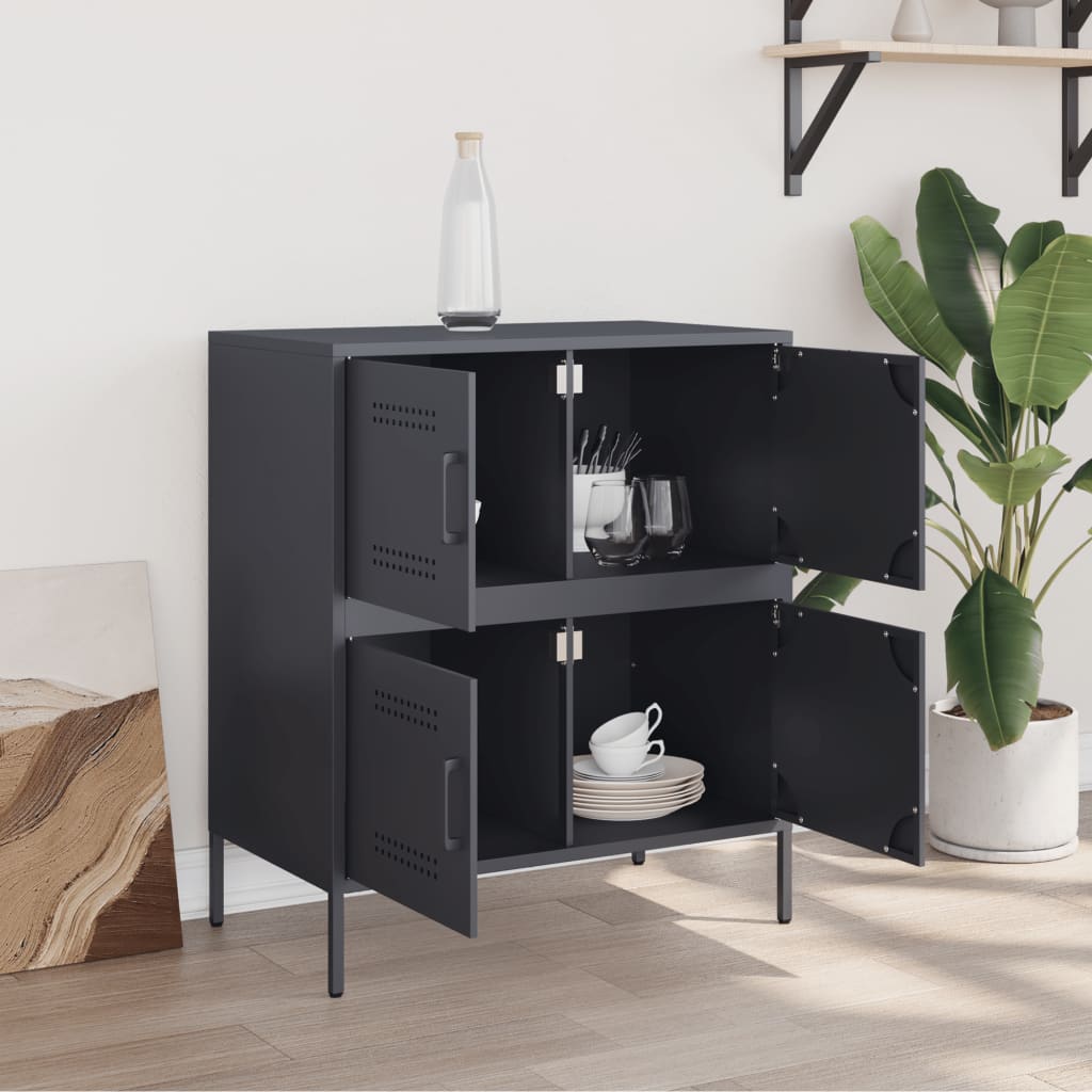 Buffet anthracite 68x39x79 cm acier - XIOS