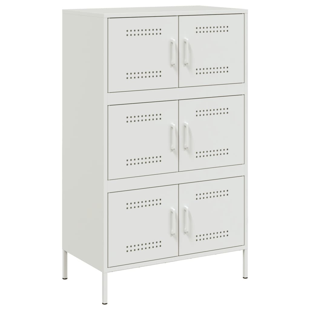 Buffet haut blanc 68x39x113 cm acier - XIOS