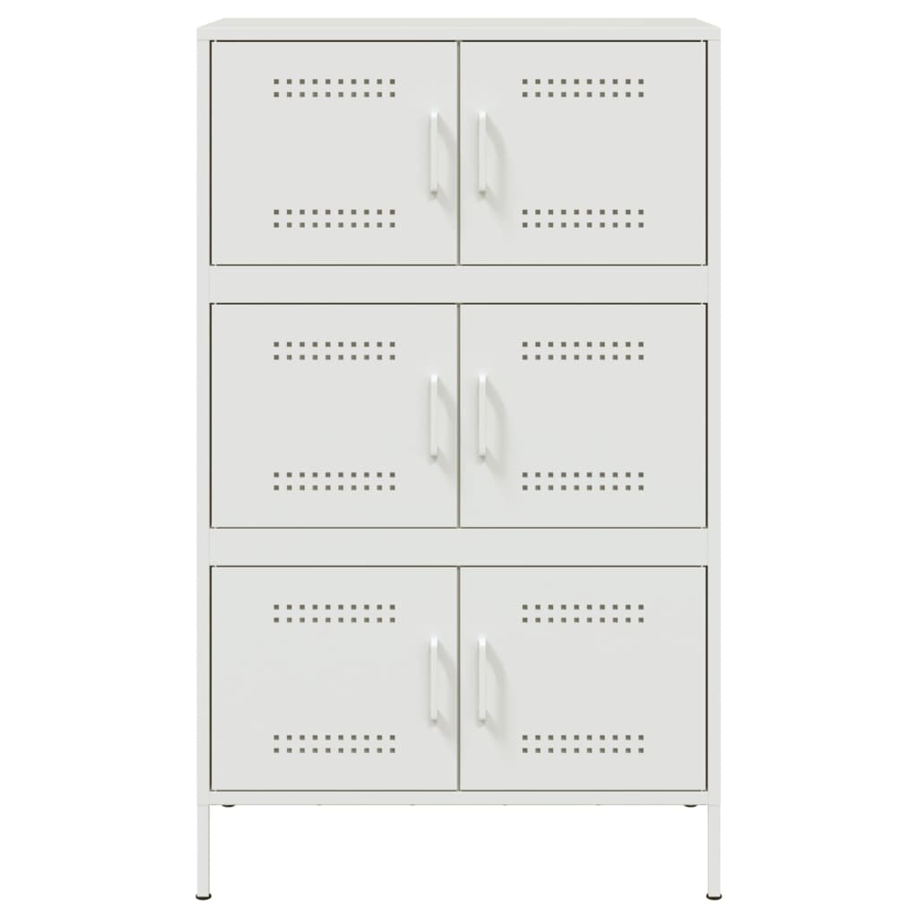 Buffet haut blanc 68x39x113 cm acier - XIOS