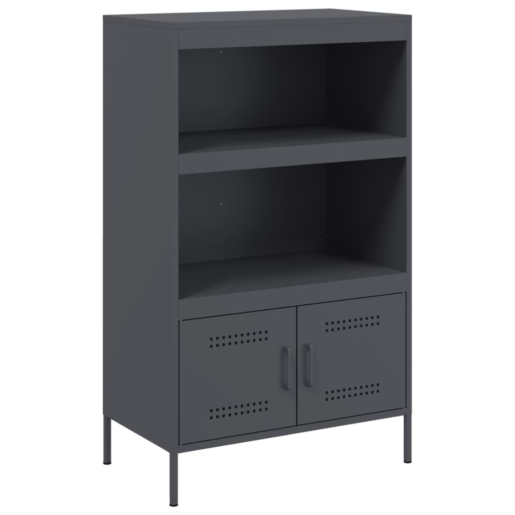 Buffet haut anthracite 68x39x113 cm acier - XIOS