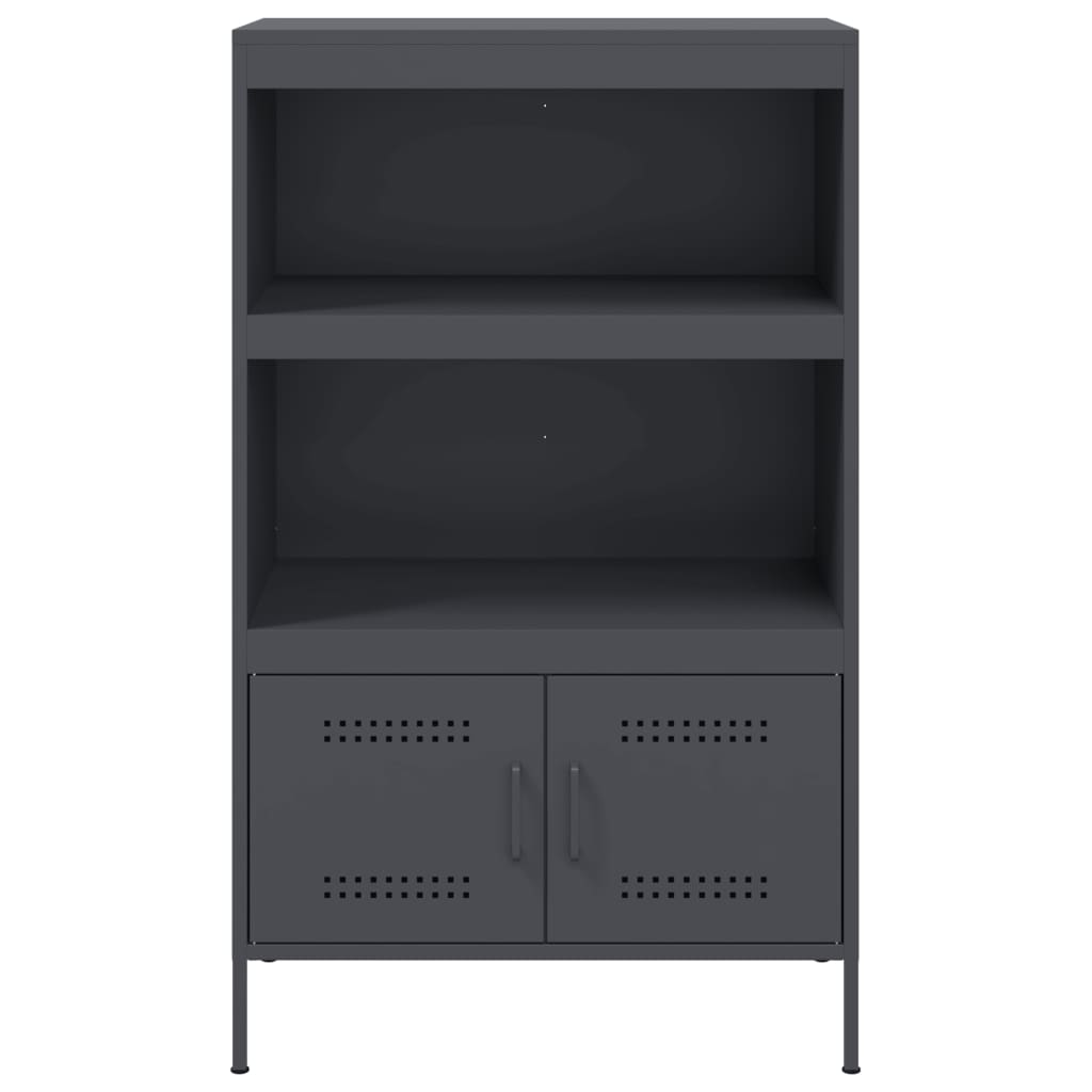 Buffet haut anthracite 68x39x113 cm acier - XIOS