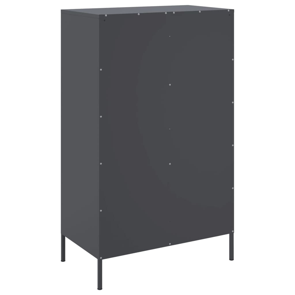 Buffet haut anthracite 68x39x113 cm acier - XIOS