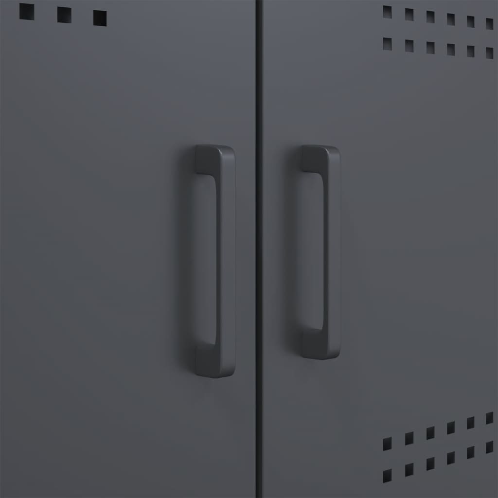 Buffet haut anthracite 68x39x113 cm acier - XIOS