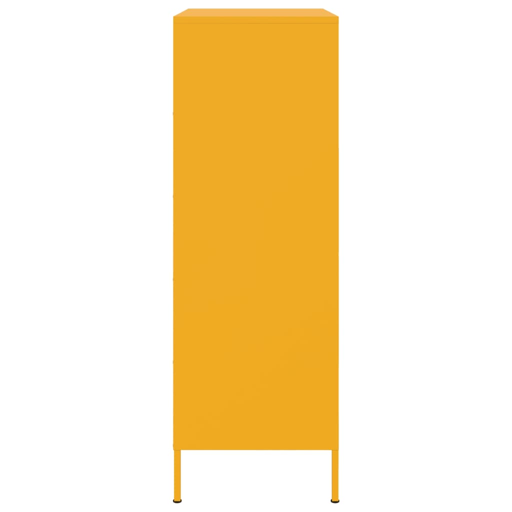 Buffet haut jaune moutarde 68x39x113 cm acier - XIOS