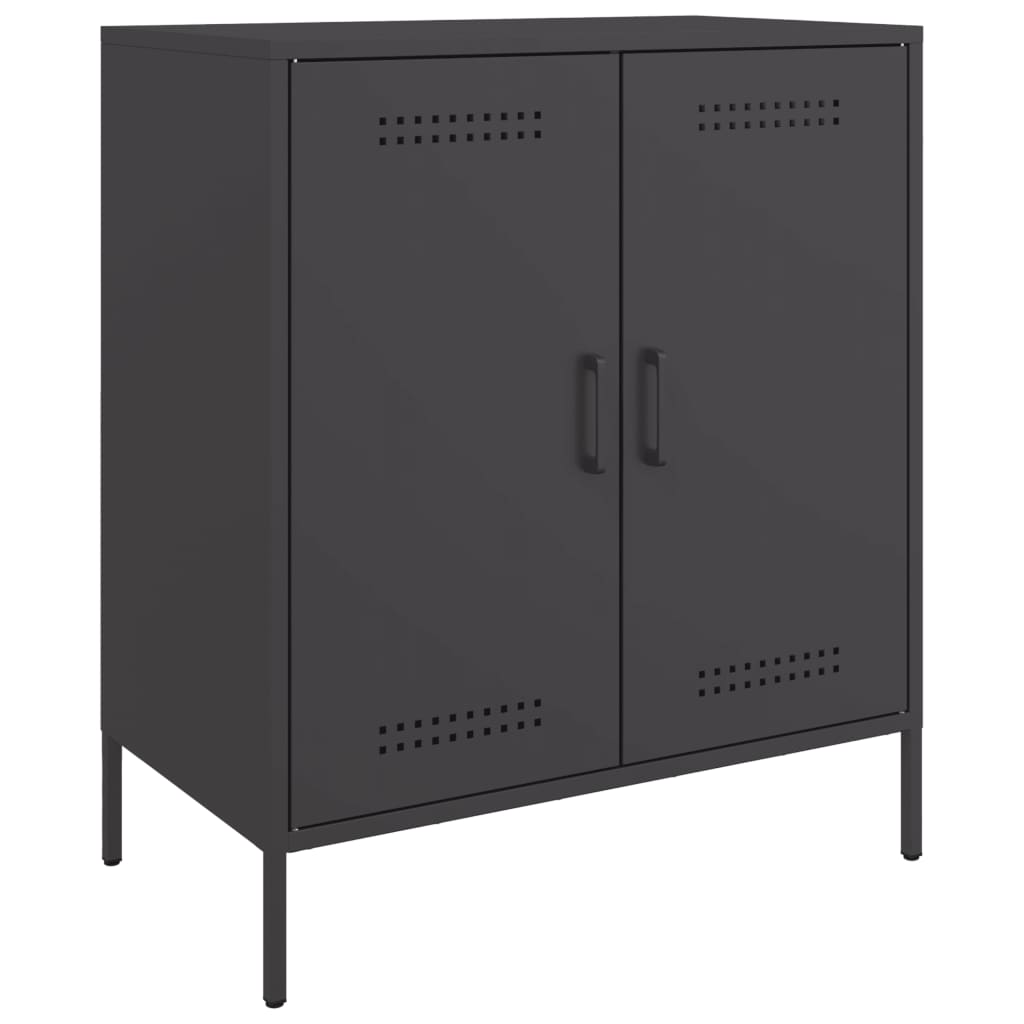 Buffet noir 68x39x79 cm acier - XIOS