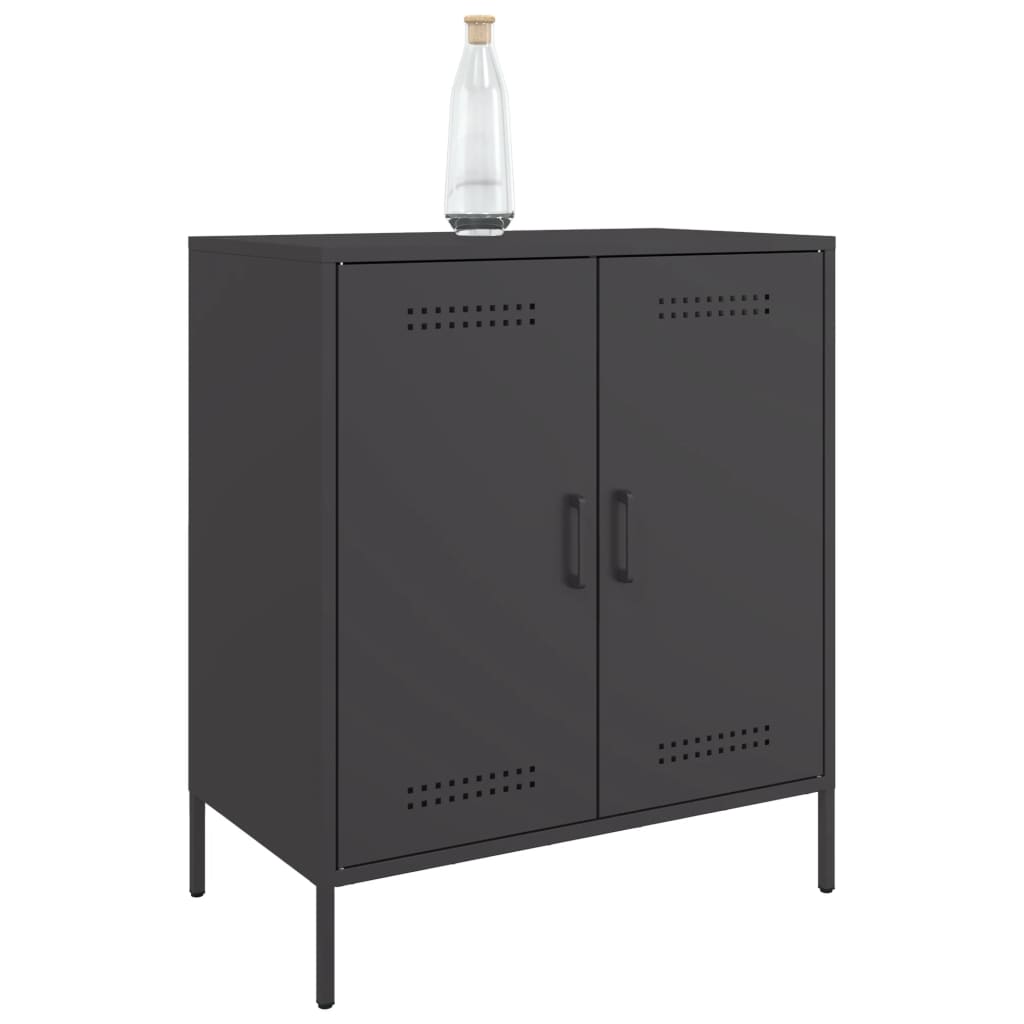 Buffet noir 68x39x79 cm acier - XIOS