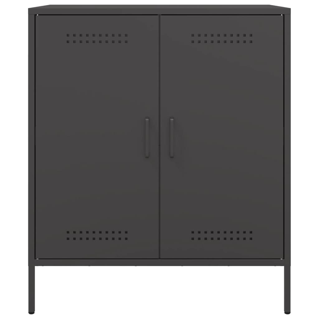 Buffet noir 68x39x79 cm acier - XIOS