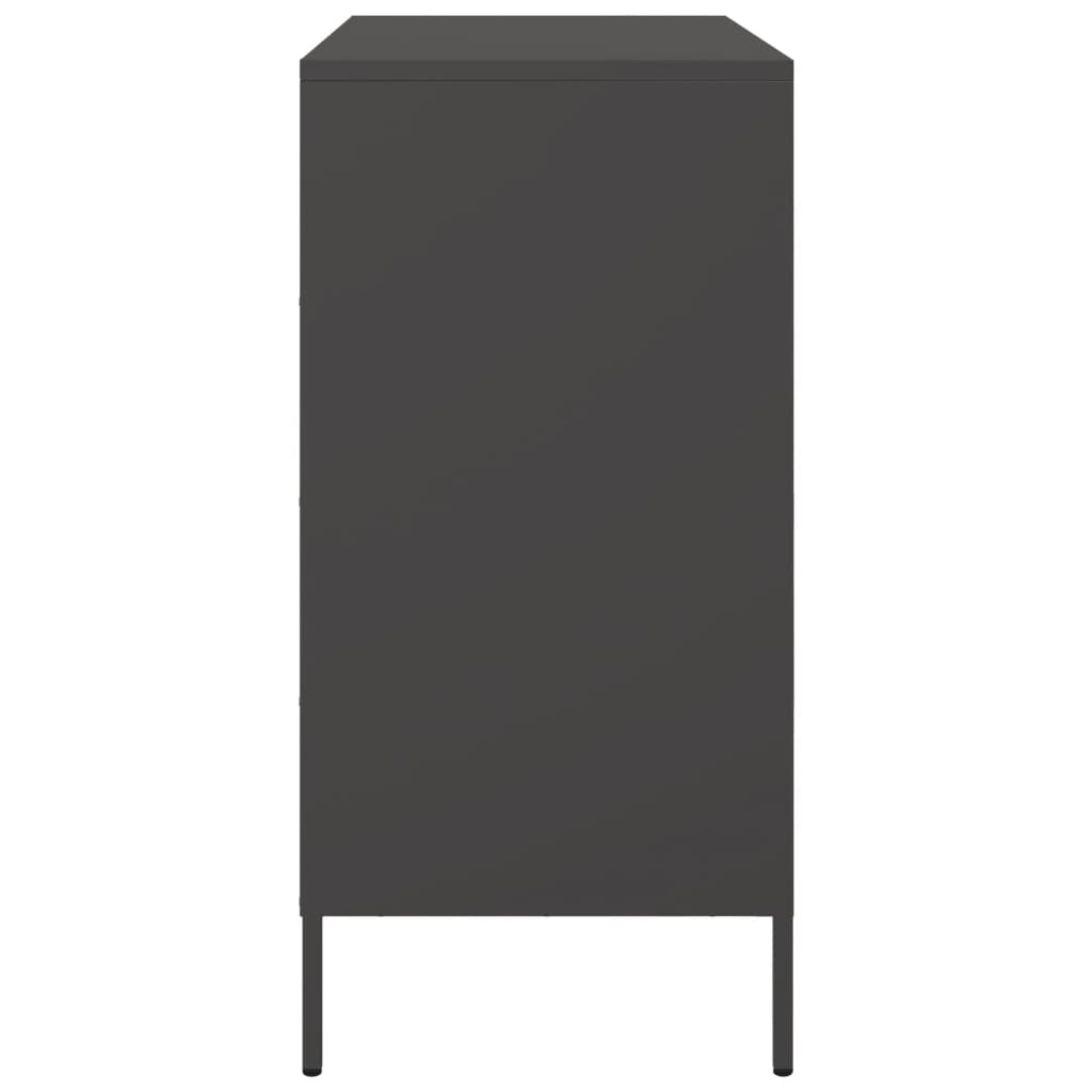 Buffet noir 68x39x79 cm acier - XIOS
