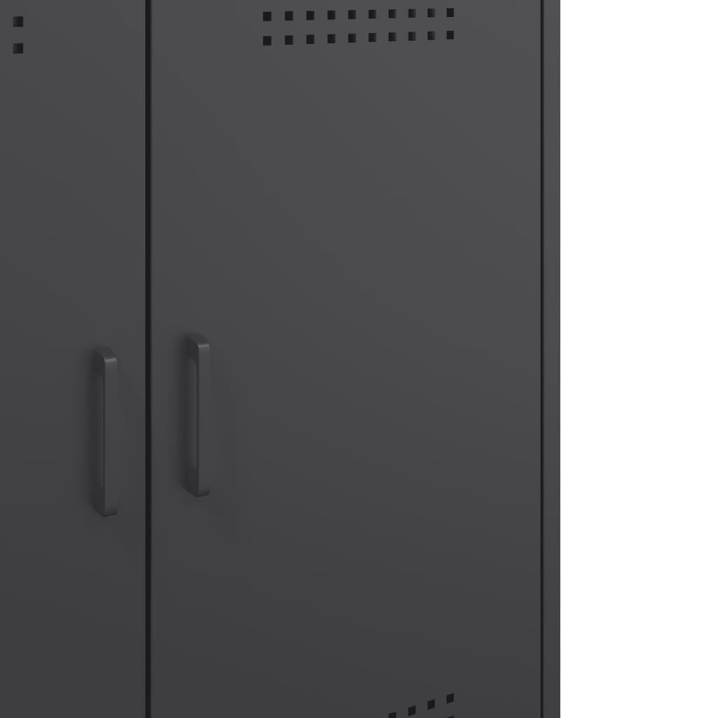 Buffet noir 68x39x79 cm acier - XIOS