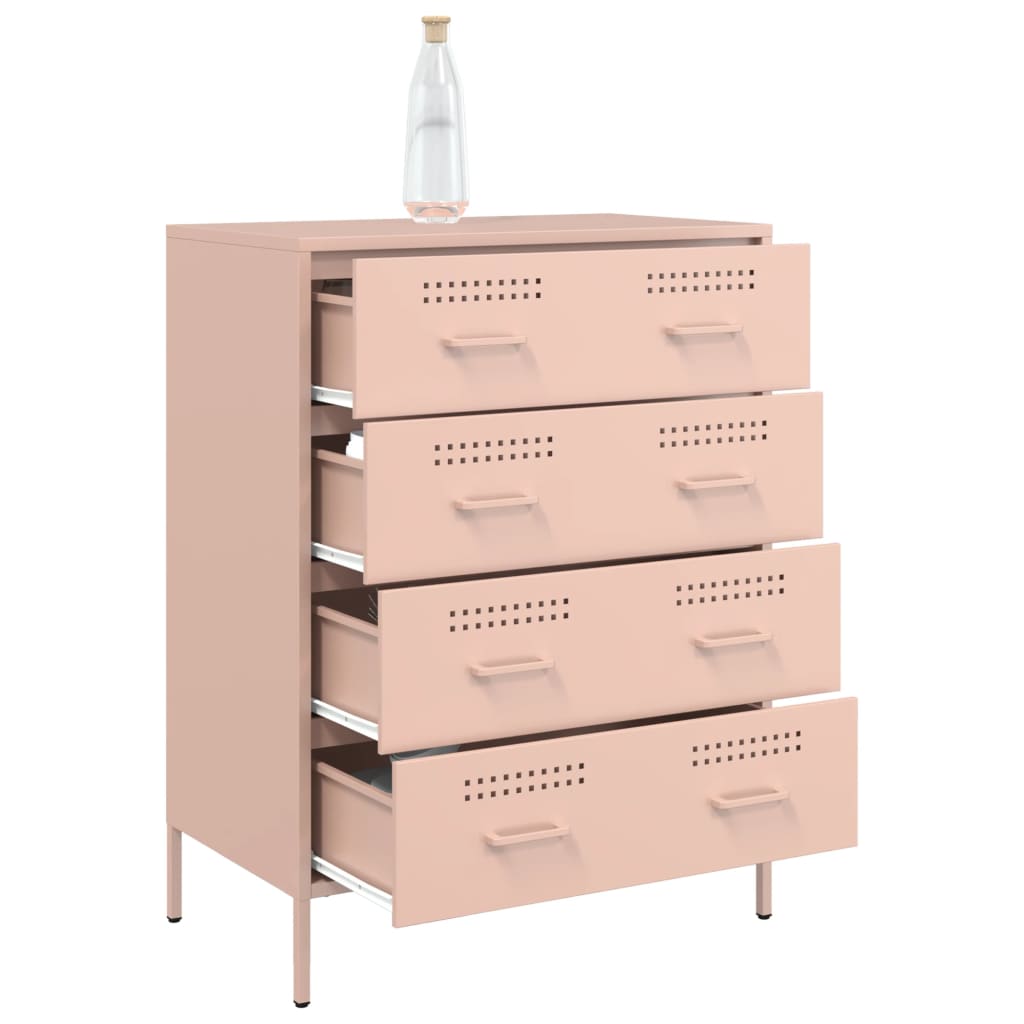 Buffet rose 68x39x89 cm acier - XIOS