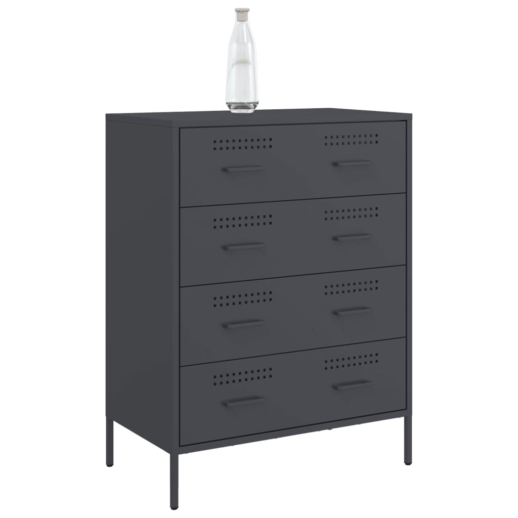 Buffet anthracite 68x39x89 cm acier - XIOS