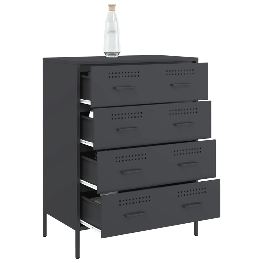 Buffet anthracite 68x39x89 cm acier - XIOS