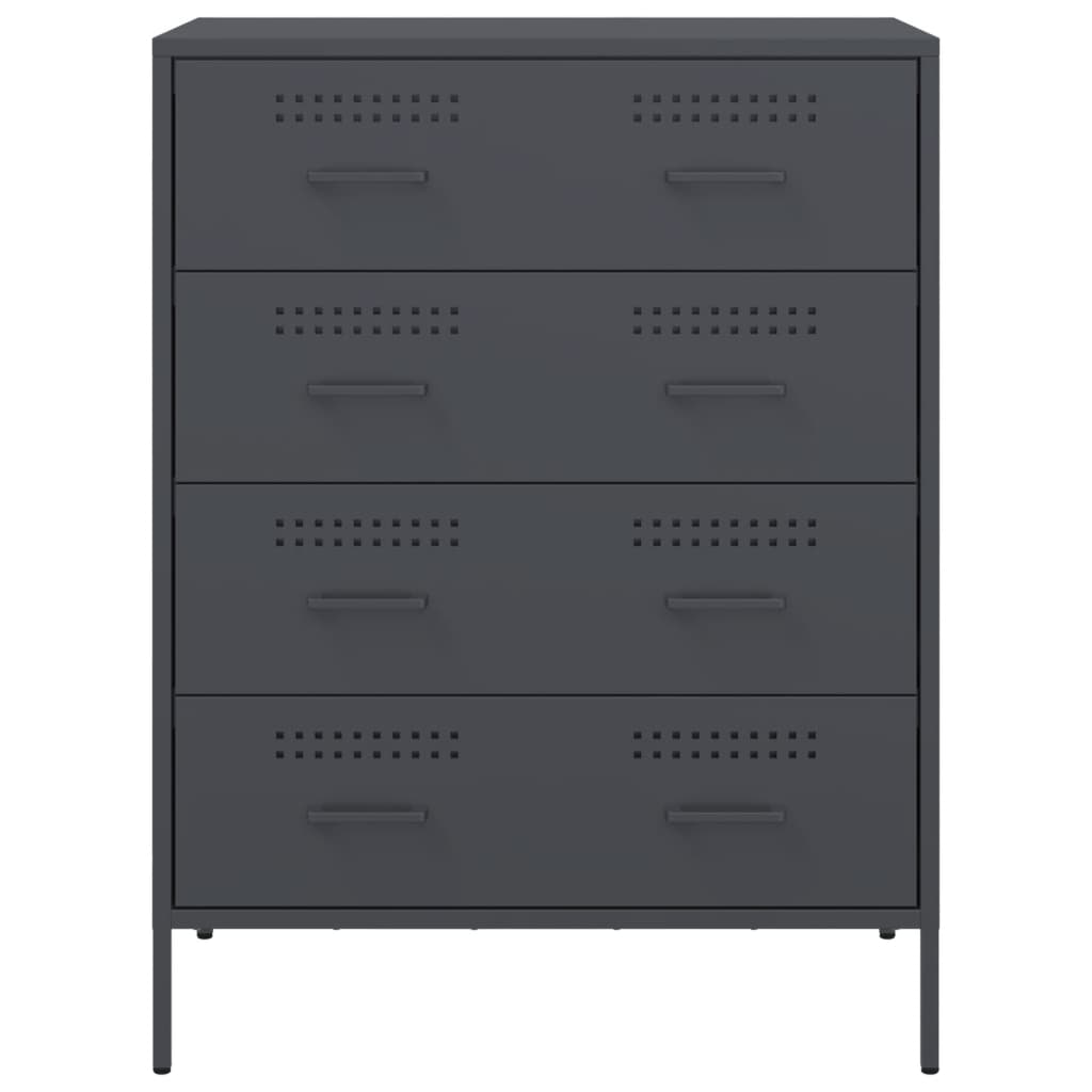 Buffet anthracite 68x39x89 cm acier - XIOS