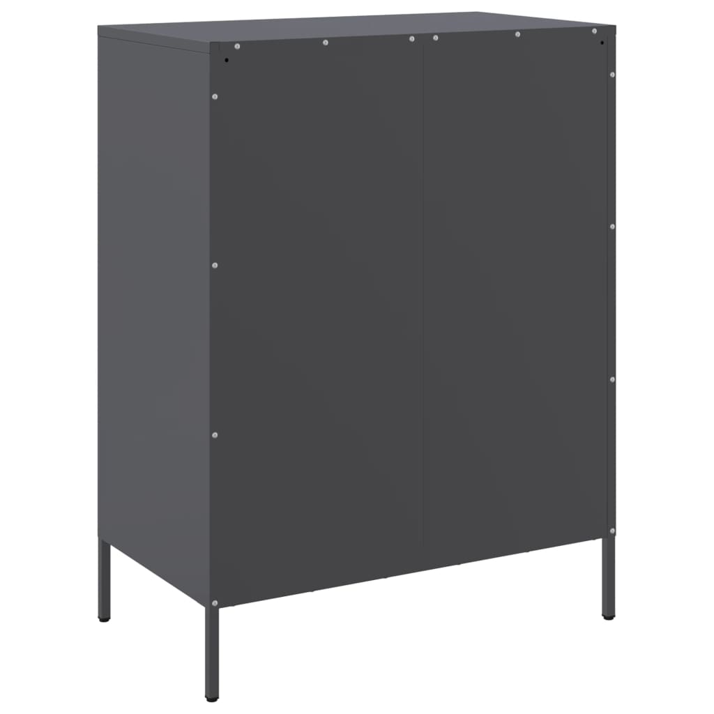 Buffet anthracite 68x39x89 cm acier - XIOS