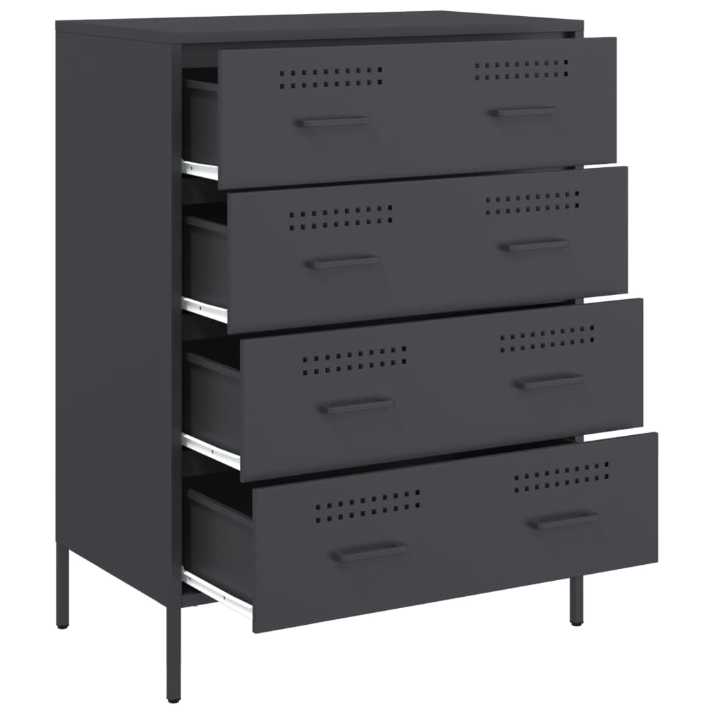 Buffet anthracite 68x39x89 cm acier - XIOS