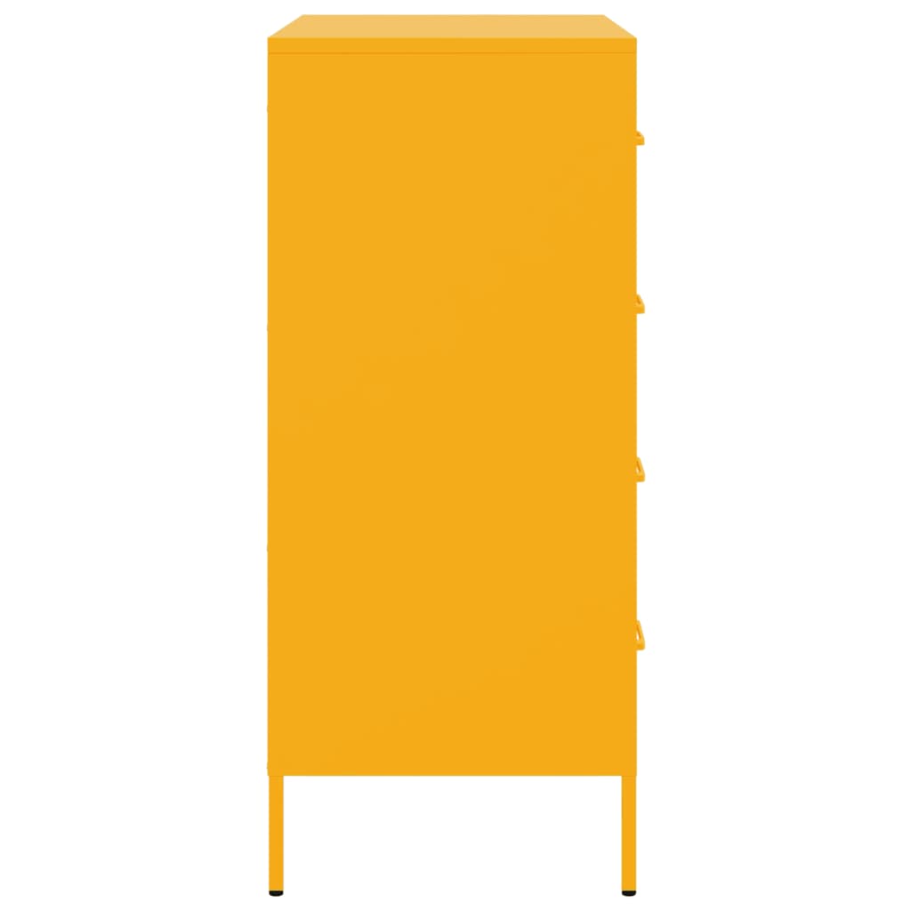 Buffet jaune moutarde 68x39x89 cm acier - XIOS