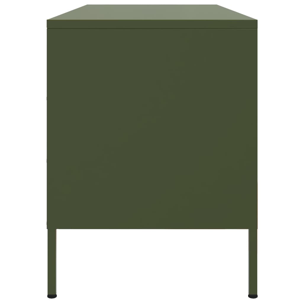 Meuble TV vert olive 100,5x39x50,5 cm acier - XIOS