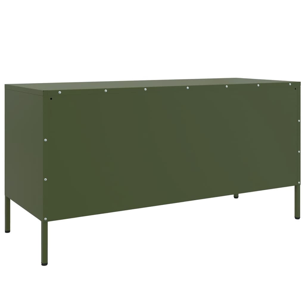 Meuble TV vert olive 100,5x39x50,5 cm acier - XIOS