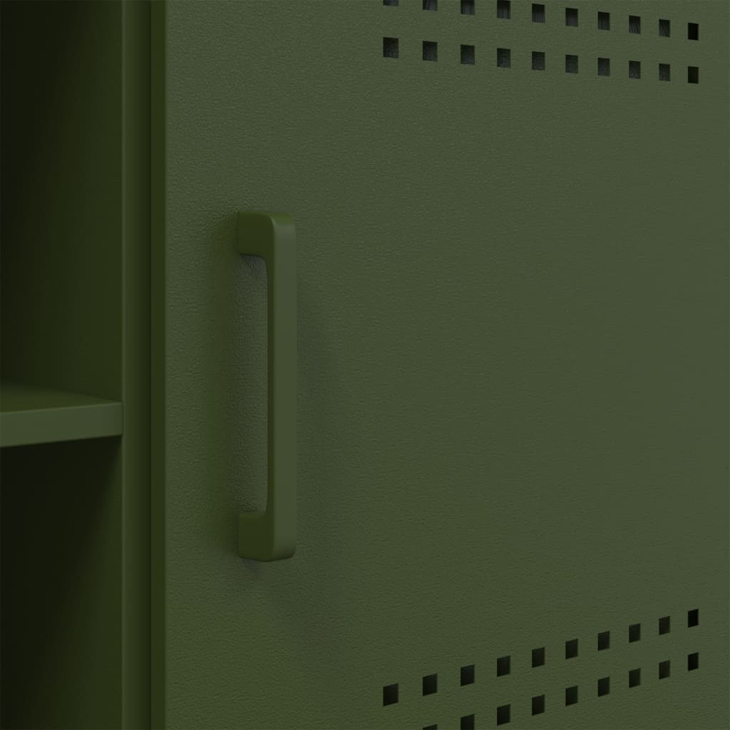 Meuble TV vert olive 100,5x39x50,5 cm acier - XIOS