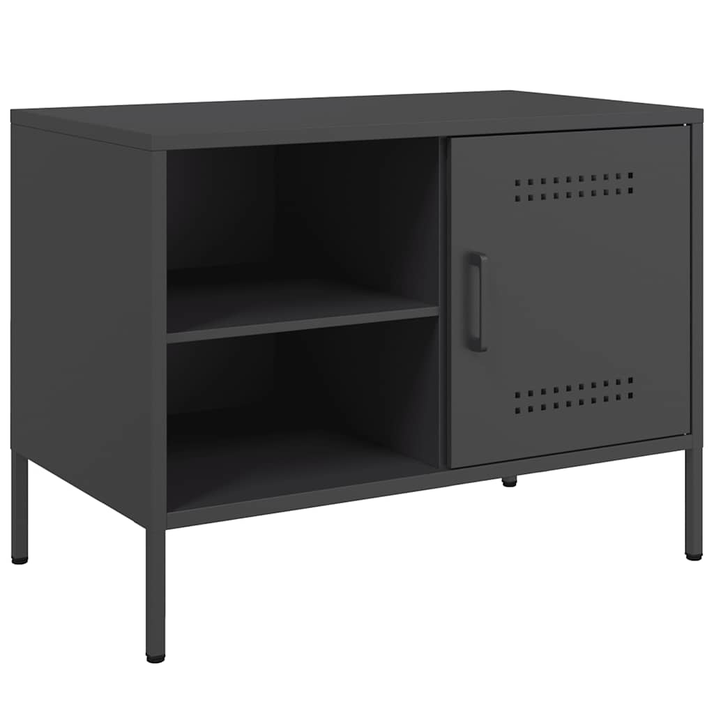 Meuble TV noir 68x39x50,5 cm acier - XIOS