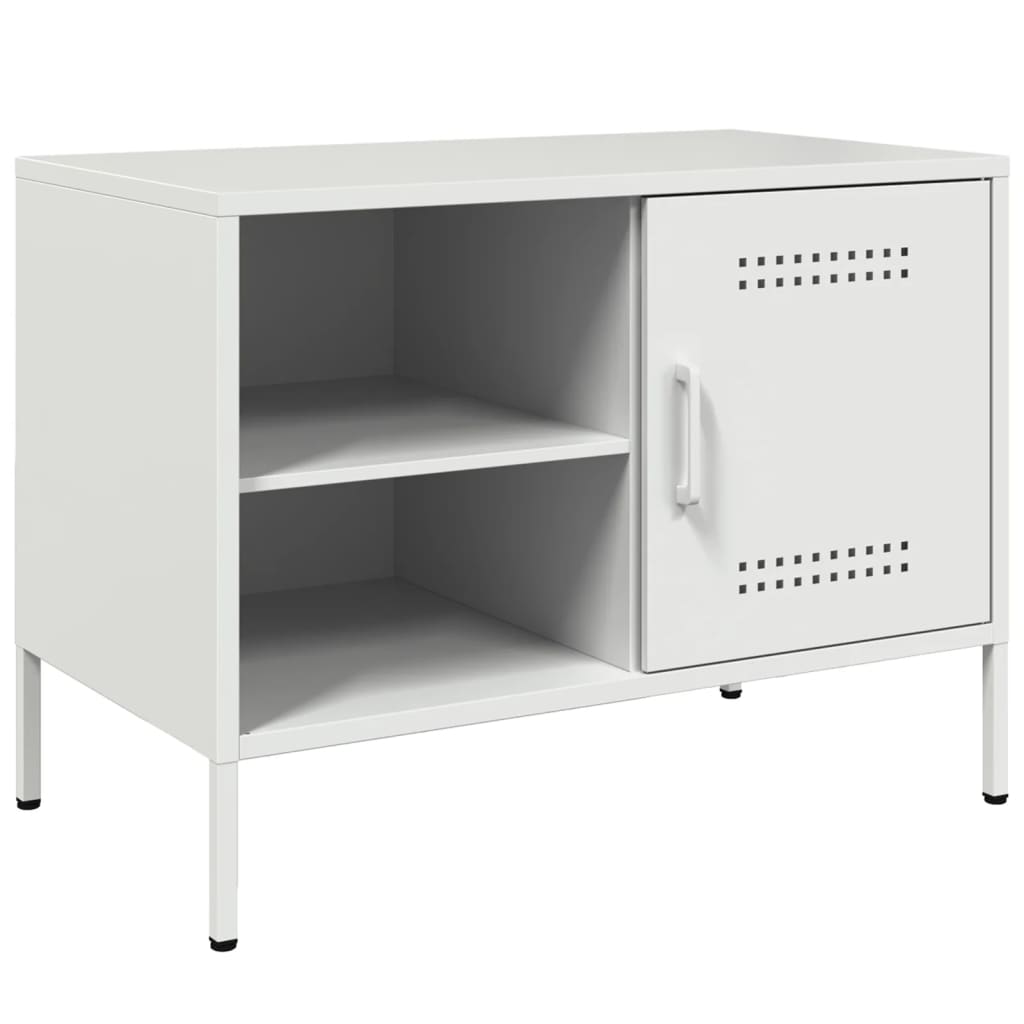 Meuble TV blanc 68x39x50,5 cm acier - XIOS
