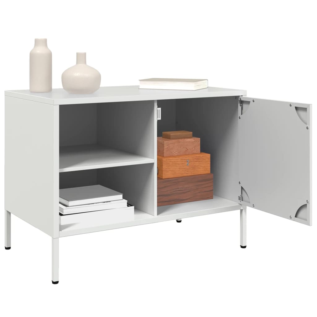 Meubles TV 2 pcs blanc 68x39x50,5 cm acier - XIOS