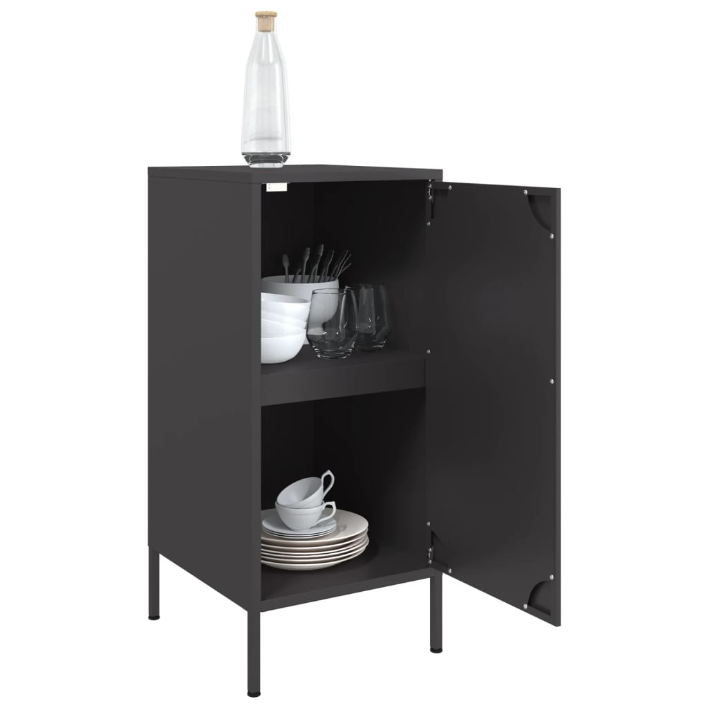 Buffets 2 pcs noir 36x39x79 cm acier - XIOS