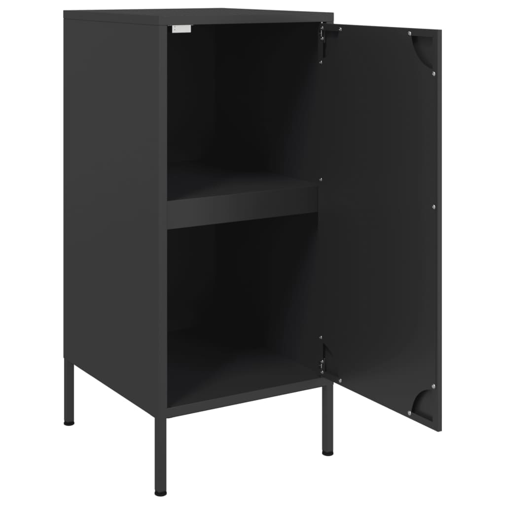 Buffets 2 pcs noir 36x39x79 cm acier - XIOS